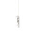 Stylish 10K White Gold 0.15Ct Ladies Necklace Featuring Intertwined Double Hearts And Diamond Accents. A Delicate And Elegant Fine Jewelry