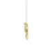 Stylish 10K Yellow Gold 0.15Ct Ladies Necklace Featuring Intertwined Double Hearts And Diamond Accents. A Delicate And Elegant Fine Jewelry