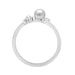 Sterling Silver 0.10Ct Round Diamond & White Pearl Cluster Ring Elegant Ladies Fashion & Engagement Ring
