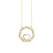 ELEGANCE�10K YELLOW GOLD 0.15CT TWISTED CIRCLE HEART & LADIES PENDANT ROUND DIAMOND WITH CHAIN