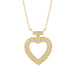 ELEGANCE�10K YELLOW GOLD 0.15CT TWISTED CIRCLE HEART & LADIES PENDANT ROUND DIAMOND WITH CHAIN