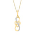 ELEGANCE�10K YELLOW GOLD 0.10CT ROUND DIAMOND LADIES FASHION PENDANT WITH CHAIN