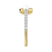 Women�S 10K Yellow Gold Letter �C� Diamond & Pearl Ring 0.10Ct Round Diamond Fine Jewelry