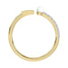 Women�S 10K Yellow Gold Letter �E� Diamond & Pearl Ring 0.10Ct Round Diamond Fine Jewelry