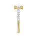 Women�S 10K Yellow Gold Letter �E� Diamond & Pearl Ring 0.10Ct Round Diamond Fine Jewelry