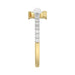 Women’S 10K Yellow Gold Letter “F” Diamond & Pearl Ring 0.10Ct Round Diamond Fine Jewelry