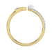 Women’S 10K Yellow Gold Letter “H” Diamond & Pearl Ring 0.10Ct Round Diamond Fine Jewelry