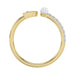Women’S 10K Yellow Gold Letter “P” Diamond & Pearl Ring 0.10Ct Round Diamond Fine Jewelry