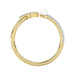 Women’S 10K Yellow Gold Letter “V” Diamond & Pearl Ring 0.10Ct Round Diamond Fine Jewelry