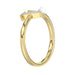 Women’S 10K Yellow Gold Letter “V” Diamond & Pearl Ring 0.10Ct Round Diamond Fine Jewelry