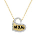 Elegant 10K Yellow Gold Ladies Heart Shape Diamond Necklace 0.20Ct Round Diamond Mother’S Day Gift