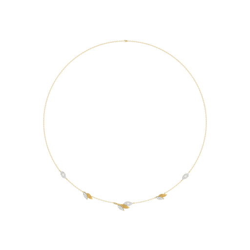 Luxury 10K Yellow Gold Ladies Necklace With Sparkling Round Diamonds. A Refined And Elegant 0.33 Ct Jewelry Piece For Her.