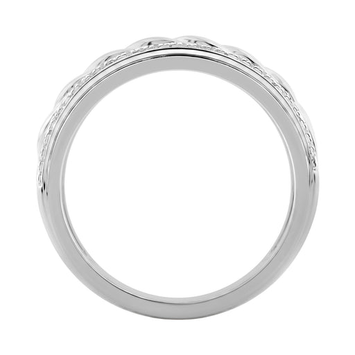 Elegant 0.20Ct Round Diamond Men’S Ring In Sterling Silver Classic Statement Jewelry For Men