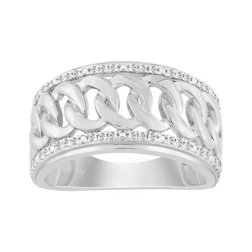 Elegant 0.20Ct Round Diamond Men’S Ring In Sterling Silver Classic Statement Jewelry For Men
