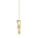 10K Yellow Gold 0.10Ct Diamond Pendant With Chain Featuring Round And Baguette Accents. A Simple Yet Sophisticated Ladies Fine Jewelry Piece.