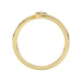 10K Yellow Gold 0.10Ct Diamond Ring Featuring Round And Baguette Accents. A Simple Yet Sophisticated Ladies Fine Jewelry