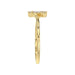 10K Yellow Gold 0.10Ct Diamond Ring Featuring Round And Baguette Accents. A Simple Yet Sophisticated Ladies Fine Jewelry