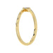 10K Yellow Gold 0.10Ct Diamond Ring Featuring Round And Baguette Accents. A Simple Yet Sophisticated Ladies Fine Jewelry