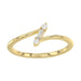10K Yellow Gold 0.10Ct Diamond Ring Featuring Round And Baguette Accents. A Simple Yet Sophisticated Ladies Fine Jewelry