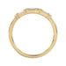 Ladies 10K Yellow Gold Diamond Ring 0.16 Ct Round & Baguette Diamond Jewelry