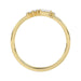 Ladies 10K Yellow Gold Diamond Fashion Ring 0.16 Ct Round & Baguette Diamond Jewelry