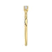 Ladies 10K Yellow Gold Diamond Fashion Ring 0.16 Ct Round & Baguette Diamond Jewelry
