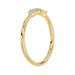 Ladies 10K Yellow Gold Diamond Fashion Ring 0.16 Ct Round & Baguette Diamond Jewelry