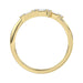 Ladies 10K Yellow Gold Diamond Fashion Ring 0.16 Ct Round & Baguette Diamond Jewelry