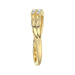 Ladies 10K Yellow Gold Diamond Fashion Ring 0.16 Ct Round & Baguette Diamond Jewelry