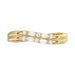 Ladies 10K Yellow Gold Diamond Fashion Ring 0.16 Ct Round & Baguette Diamond Jewelry