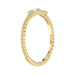 Ladies 10K Yellow Gold Diamond Fashion Ring 0.16 Ct Round & Baguette Diamond Jewelry