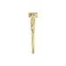 Ladies 10K Yellow Gold Diamond Fashion Ring 0.15 Ct Round & Baguette Diamond Jewelry
