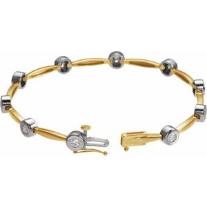 Lab-Grown Diamond Accented Line Bracelet - Style BRC659