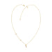 Stylish 10K Yellow Gold Ladies “B” Letter Necklace Featuring Round Ruby Diamonds And Pearl Accents. A Delicate And Personalized Fine Jewelry