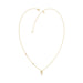 Stylish 10K Yellow Gold Ladies “F” Letter Necklace Featuring Round Ruby Diamonds And Pearl Accents. A Delicate And Personalized Fine Jewelry