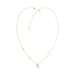 Stylish 10K Yellow Gold Ladies “H” Letter Necklace Featuring Round Ruby Diamonds And Pearl Accents. A Delicate And Personalized Fine Jewelry