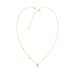 Stylish 10K Yellow Gold Ladies “P” Letter Necklace Featuring Round Ruby Diamonds And Pearl Accents. A Delicate And Personalized Fine Jewelry
