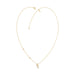 Stylish 10K Yellow Gold Ladies “R” Letter Necklace Featuring Round Ruby Diamonds And Pearl Accents. A Delicate And Personalized Fine Jewelry