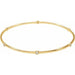 Ladies Natural Diamond Bezel-Set Bangle Bracelet (I1, H+) — 14K Yellow Gold