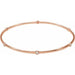 Ladies Natural Diamond Bezel-Set Bangle Bracelet (I1, H+) — 14K Rose Gold