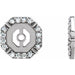 Ladies Natural Diamond Earring Jackets — 14K White Gold