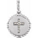 Ladies Natural Diamond Cross Rope Pendant (I1, G-H) — Sterling Silver