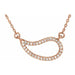 Ladies Natural Diamond Paisley Necklace (I1, G-H) — 14K Rose Gold