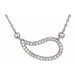 Ladies Natural Diamond Paisley Necklace (I1, G-H) — Sterling Silver