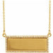 Ladies Natural Diamond Engravable Bar Necklace (I1, G-H) — 14K Yellow Gold