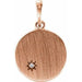 Ladies Natural Diamond Engravable Pendant (I1, G-H) — 14K Rose Gold