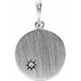 Ladies Natural Diamond Engravable Pendant (I1, G-H) — Sterling Silver