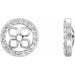 Ladies 5 mm ID 1/8 Natural Diamond Earring Jackets — Platinum