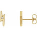 Ladies Natural Diamond Lightning Bolt Earrings (I1, G-H) — 14K Yellow Gold