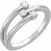 Ladies Natural Diamond Bypass Ring (SI2-SI3, G-H) — Platinum